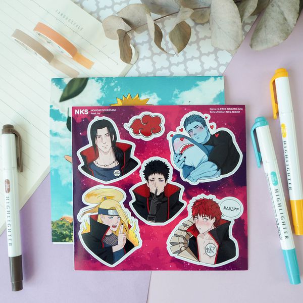Стикеры Наруто - Акацуки (Naruto) наклейки NKS