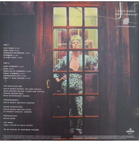 Виниловая пластинка David Bowie – The Rise And Fall Of Ziggy Stardust And The Spiders From Mars изображение 2