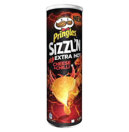 Чипсы Pringles SIZZL'N Extra Hot Cheese and Chilli (сыр и перец чили) 180 г