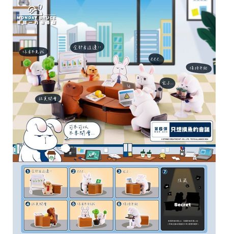 Случайная фигурка кролик Monday Bruce - Офис Лицензия 8-10 см изображение 2