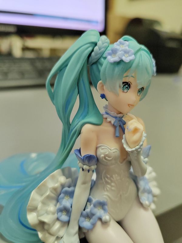 Фигурка Хацунэ Мику (Hatsune Miku - Flower Fairy Nemophila Noodle Stopper) 15 см УЦЕНКА изображение 3