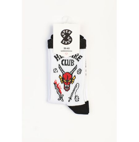 Носки SUPER SOCKS Hellfire Club белые (размер 35-40) изображение 2