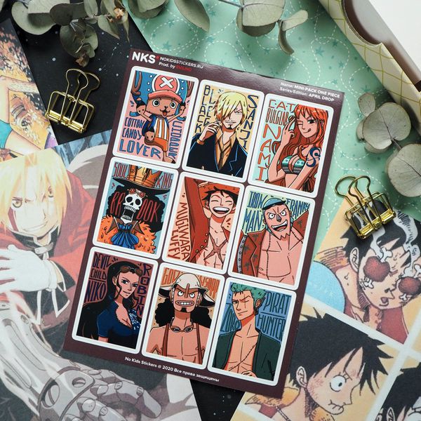Набор стикеров One Piece, mini
