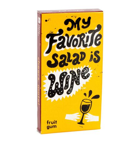 Жевательная резинка Blue Q Gum My Favorite Salad is Wine, фрукты