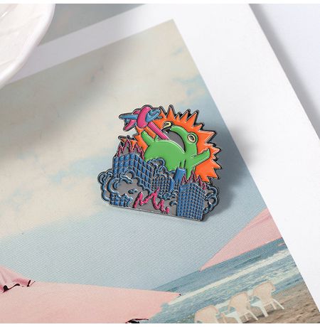 Значок Лягушка Годзилла