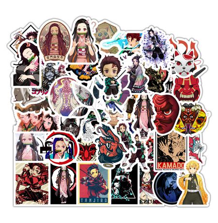 Стикеры Клинок рассекающий демонов (Demon Slayer) 50 шт