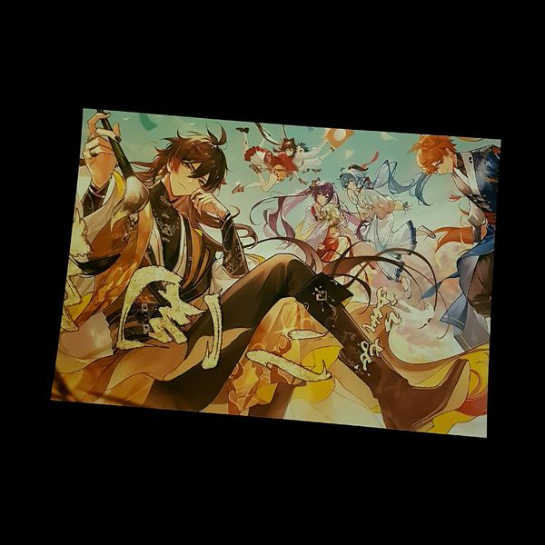 Постер Геншин Импакт - Персонажи 28х41 см