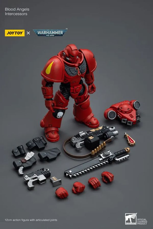 Фигурка Warhammer 40000 - Кровавый Ангел Заступник (Blood Angels Intercessors JOYTOY) 1:18 изображение 5