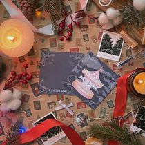 Открытка Карусель Катей в домике