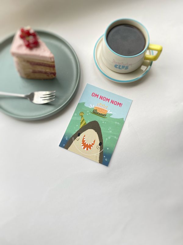 Открытка Акула om nom nom! изображение 2