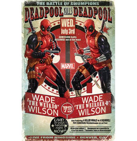 Постер Дэдпул - Уэйд против Уэйда (Deadpool - Wade vs Wade) 61х91 см