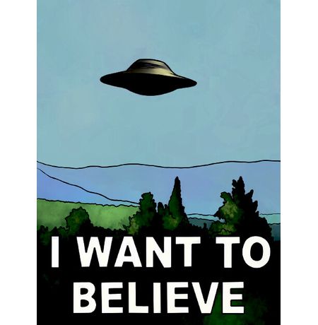Открытка Хотелось бы верить STICKERS.ONE