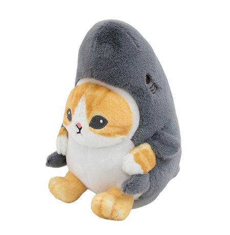 Мягкая игрушка Кот в акуле, серый изображение 5