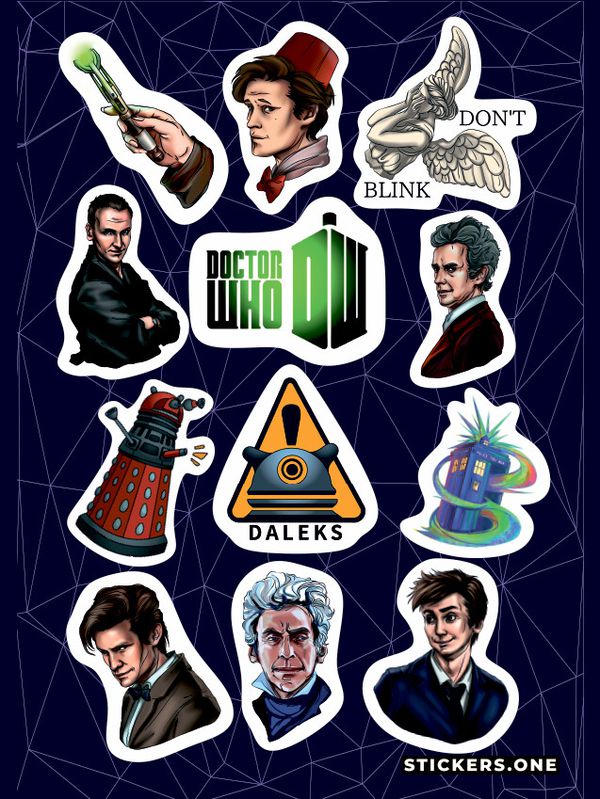Набор стикеров Доктор Кто (Doctor Who)