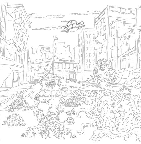 Рик и Морти. Официальная раскраска изображение 3