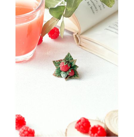 Брошь Малина тройная ягода изображение 4