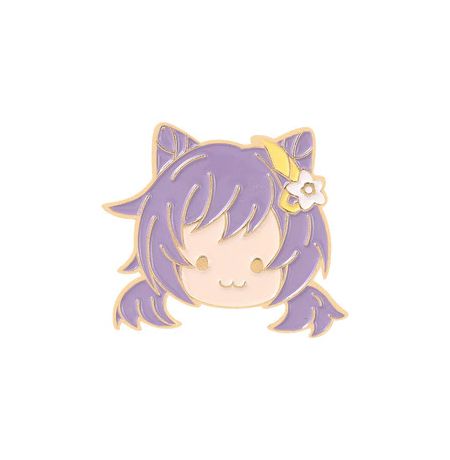 Значок Геншин Импакт - Кэ Цин (Genshin Impact) (пин металл) 2,5х2,8 см