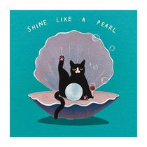 Открытка Котик - Shine like a pearl