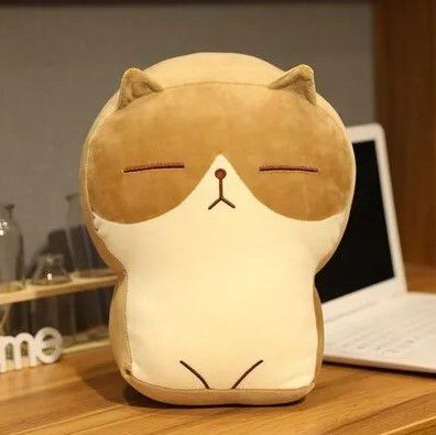 Мягкая игрушка Кот Хлеб трогательная, бежевый