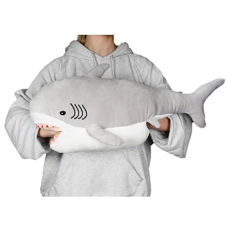 Мягкая игрушка Акула серая трогательная на руку изображение 2