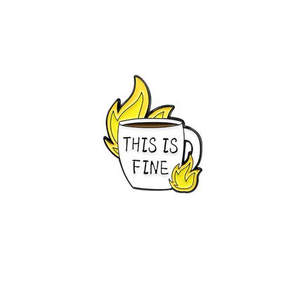 Значок This is fine Кружка