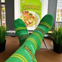 Носки Дошик Курица (размер 34-39), зеленый, BOOOMERANGS