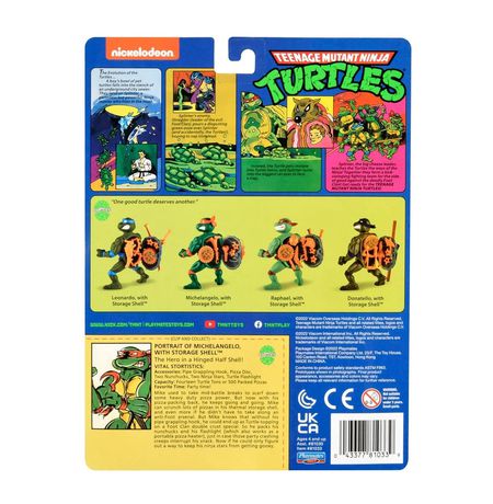 Фигурка Черепашки-Ниндзя - Микеланджело (Michelangelo - TMNT Classic Storage Shell) лицензия 10,5 см изображение 5
