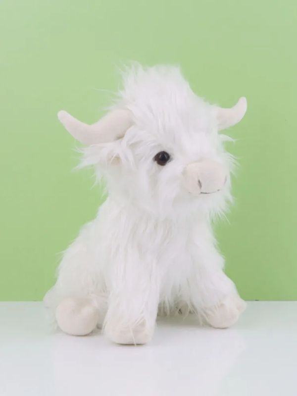 Мягкая игрушка Бык лохматый белый (Хайленд) 25 см изображение 3