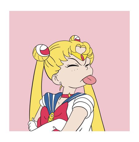 Открытка Сейлор Мун - Банни с языком (Sailor Moon)