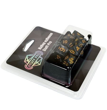 Набор Кубиков нефритовый черный (Дайсы) Stuff-Pro