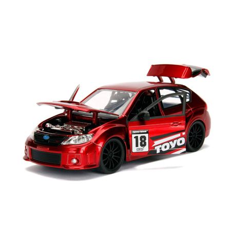 Масштабная модель Subaru Impreza WRX STI 2012 красная JDM Tuners 1:24