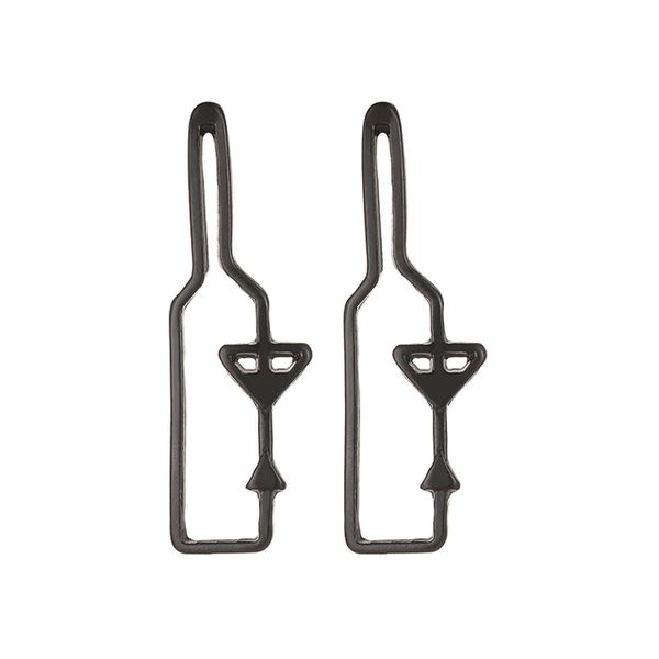 Серьги Вино и бокал (гвоздики) 3,5х0,5 см