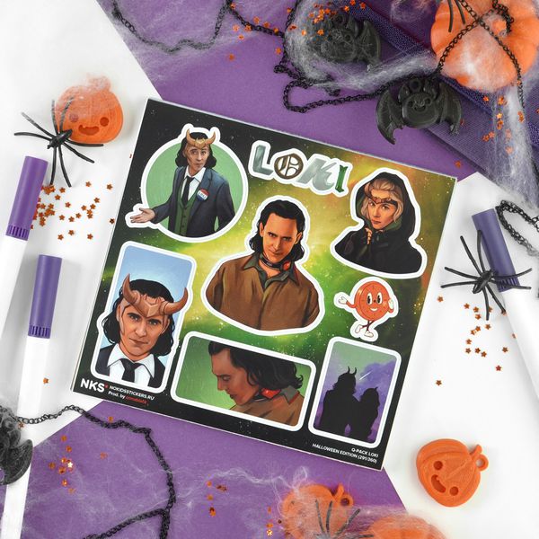 Наклейки Локи (Loki), стикеры NKS Q-Pack