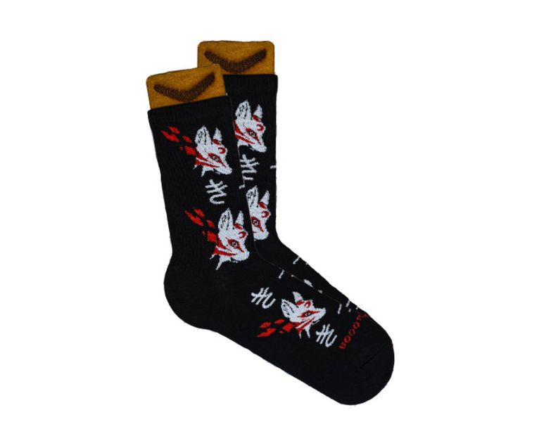 Носки Маска Кицунэ, черный