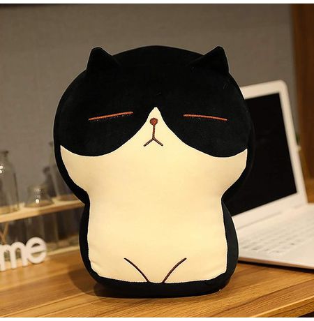 Мягкая игрушка Кот Хлеб трогательная, черный