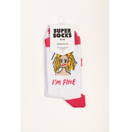 Носки SUPER SOCKS I'm fine (размер 35-40)
