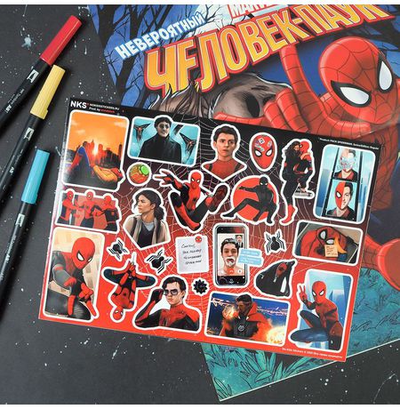 Набор стикеров Человек-паук (Spider-Man) No kid's