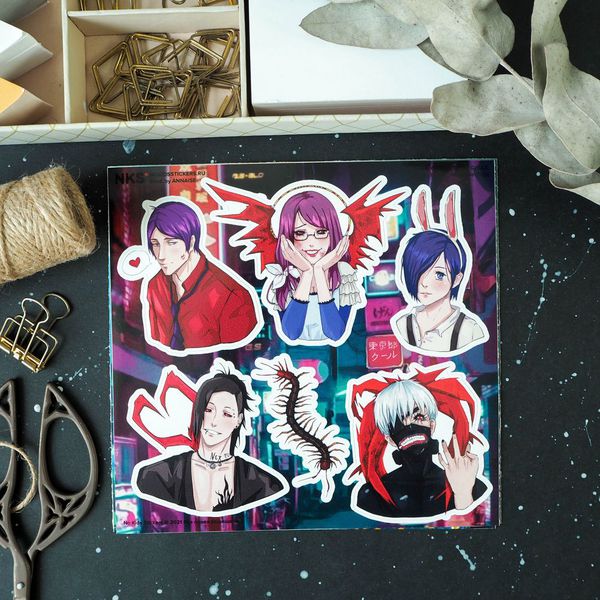Стикеры Токийский гуль (Tokyo Ghoul), Q-pack No kid's