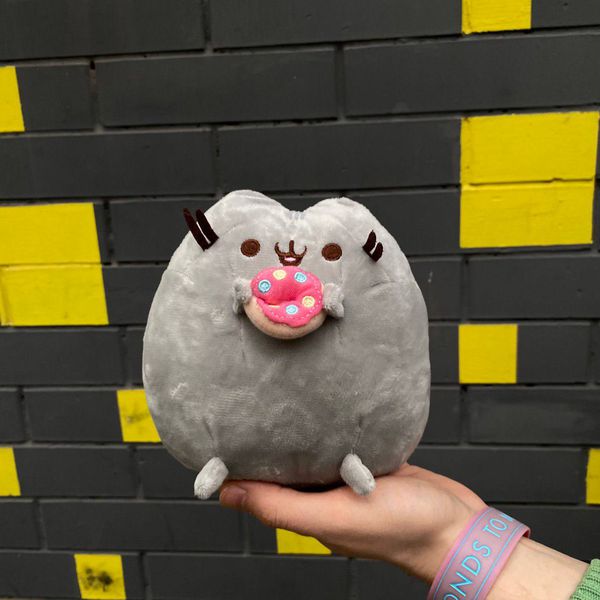 Мягкая игрушка Пушин с пончиком (Pusheen Cat) 15 см