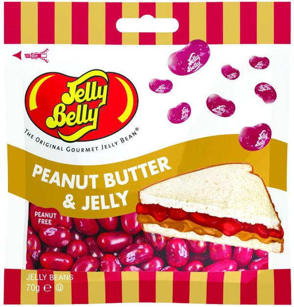 Конфеты Jelly Belly Peanut Butter & Jelly (Арахисовая паста с джемом) 70 г
