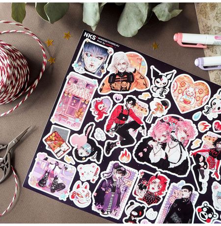Стикеры Аниме Харадзюку наклейки NKS изображение 2