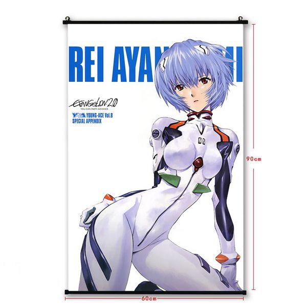 Постер Евангелион - Рей Аянами (Rei Ayanami - Neon Genesis Evangelion) 60х90 см ткань