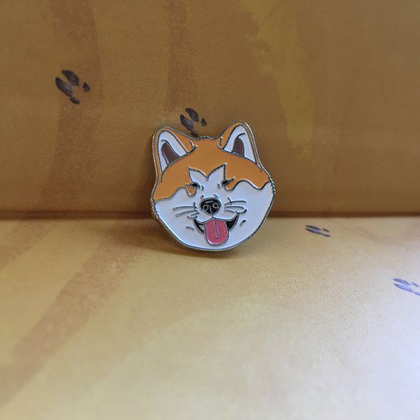 Значок Акита-ину мордочка