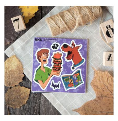 Наклейка Скуби-Ду - Скуби и Шегги (Scooby-Doo), стикер NKS card