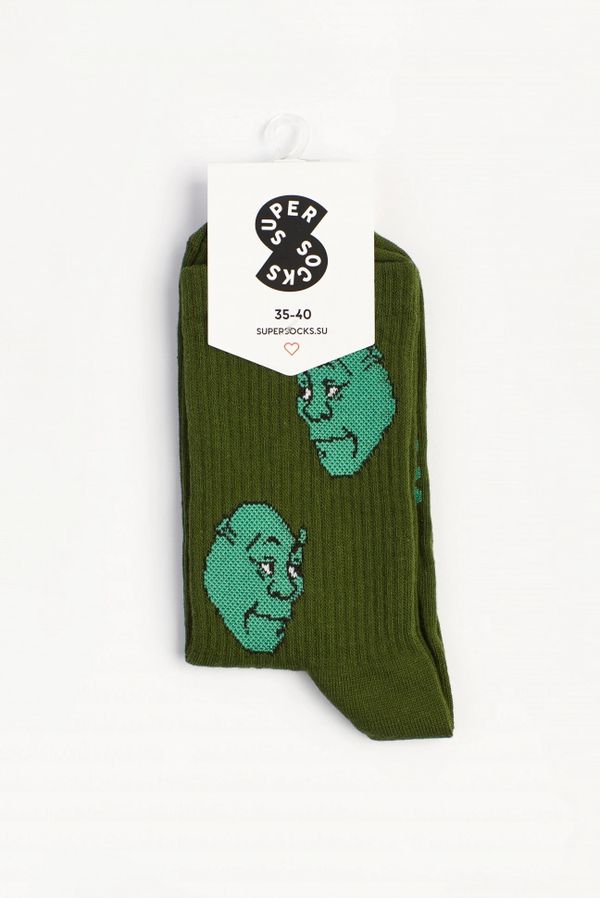 Носки SUPER SOCKS Шрек паттерн (размер 35-40)