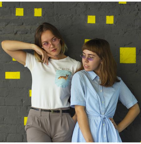 Очки ромб розово-прозрачные линзы изображение 2