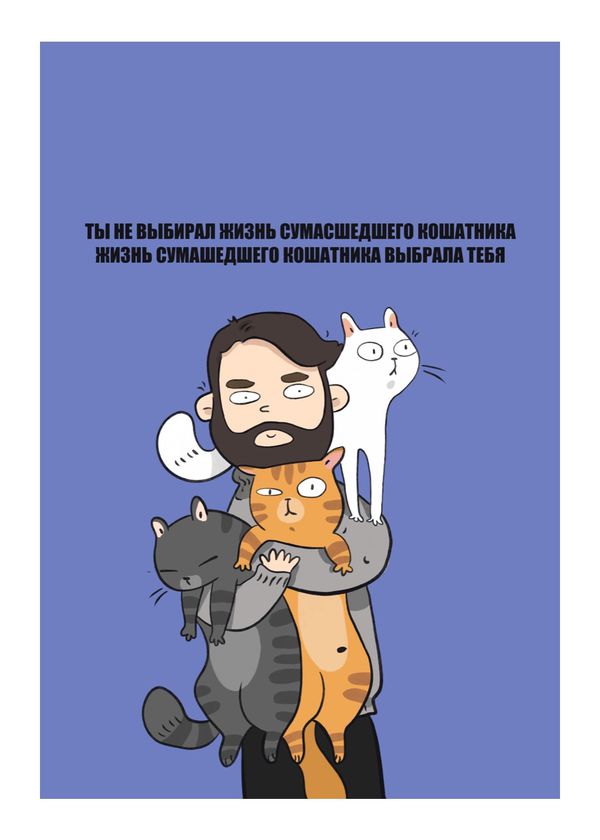 Открытка Кошатник