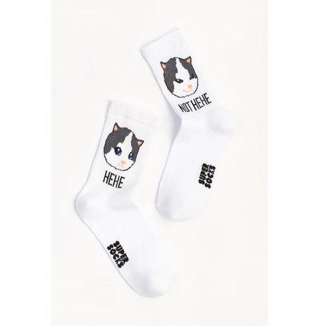 Носки SUPER SOCKS Кот Not hehe/hehe (размер 40-45)