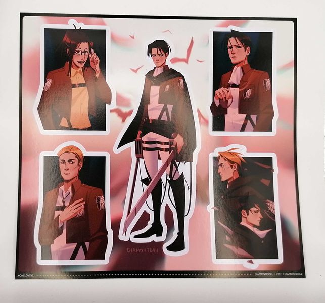 Стикеры Атака на Титанов - Разведкорпус  наклейки One love