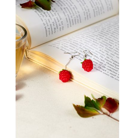 Серьги Малина на цепочке